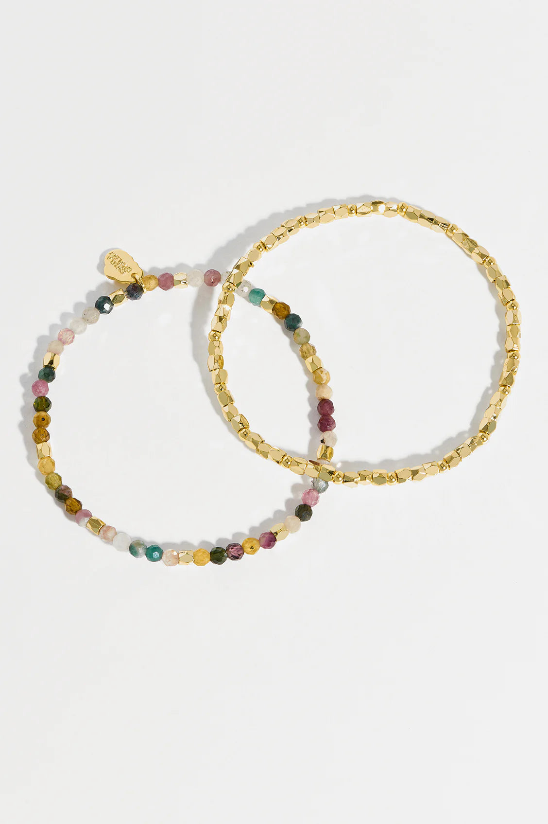 Estella Bartlett Coco Bean and Tourmaline Double Bracelet