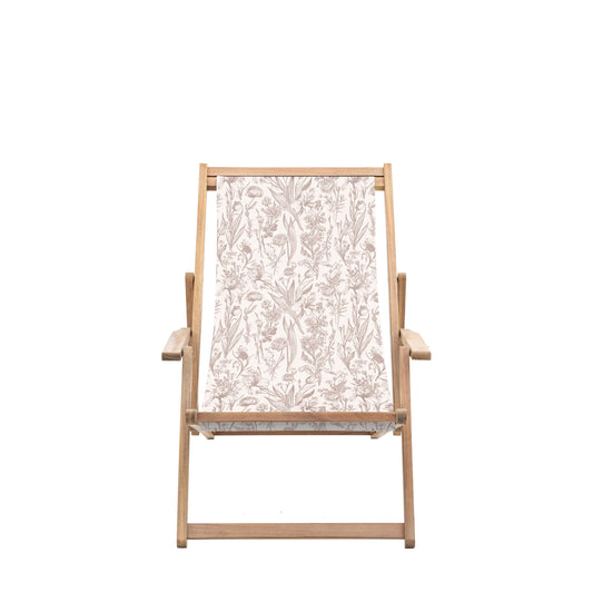 Creta Floral Deckchair - Clay