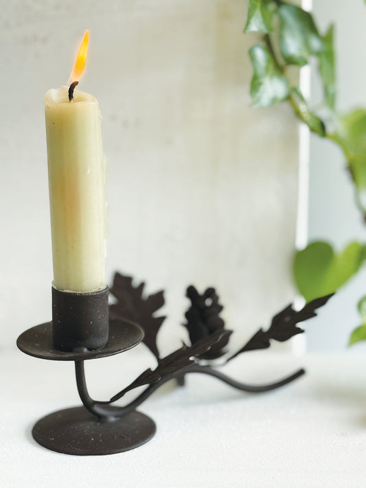 Rust Metal Woodland Candle Stick