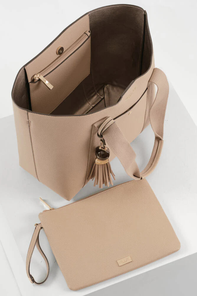 Benita Mushroom Casual Tote With Pouch