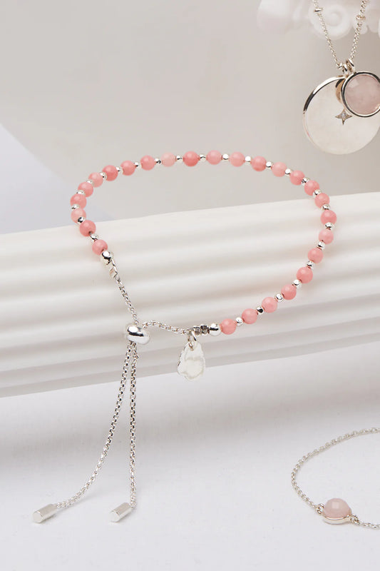 Estella Bartlett Amelia Coral Agate Bracelet