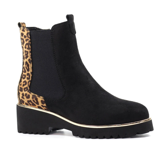 Lunar Nakita Black Ankle Boots