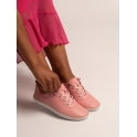 Lunar St Ives Candy Pink Leather Plimsoll