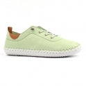 Lunar St Ives Soft Sage Leather Plimsoll