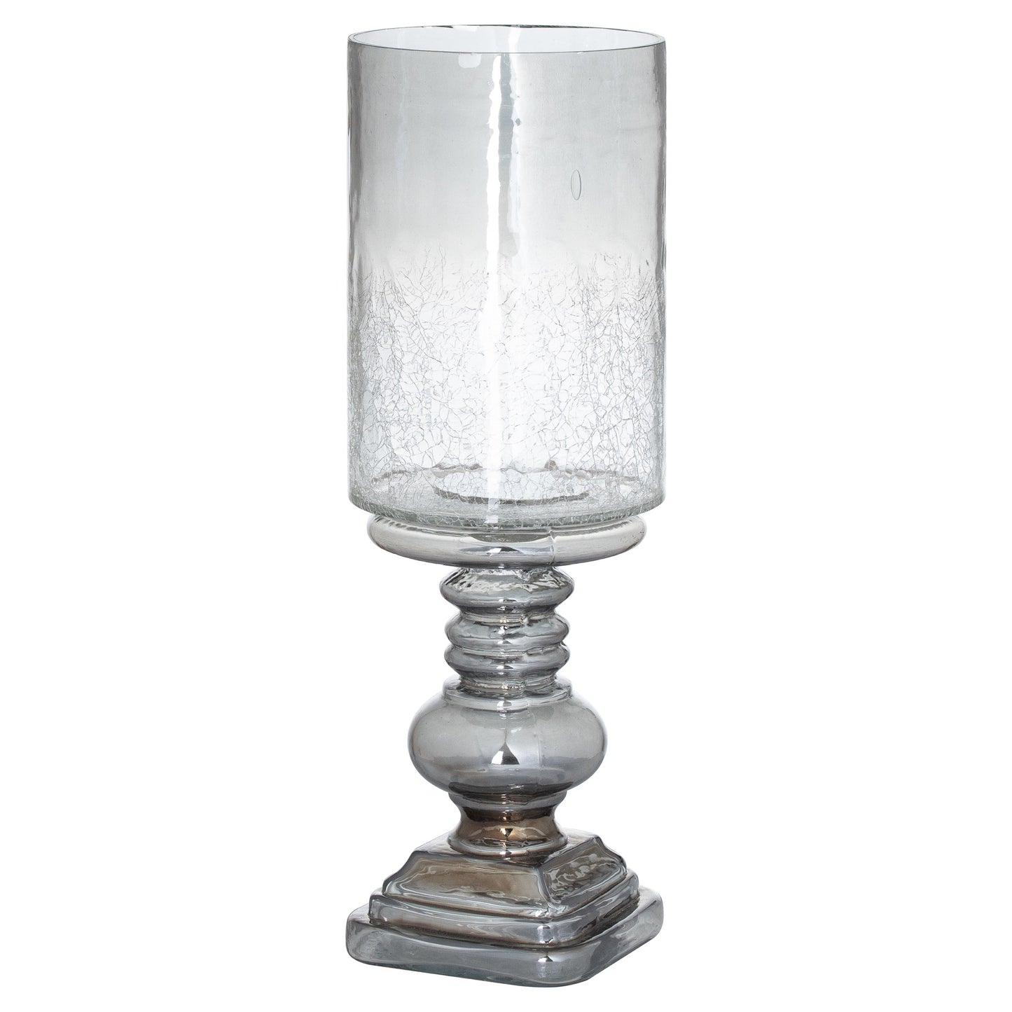 Smoked Midnight Glass Candle Holder