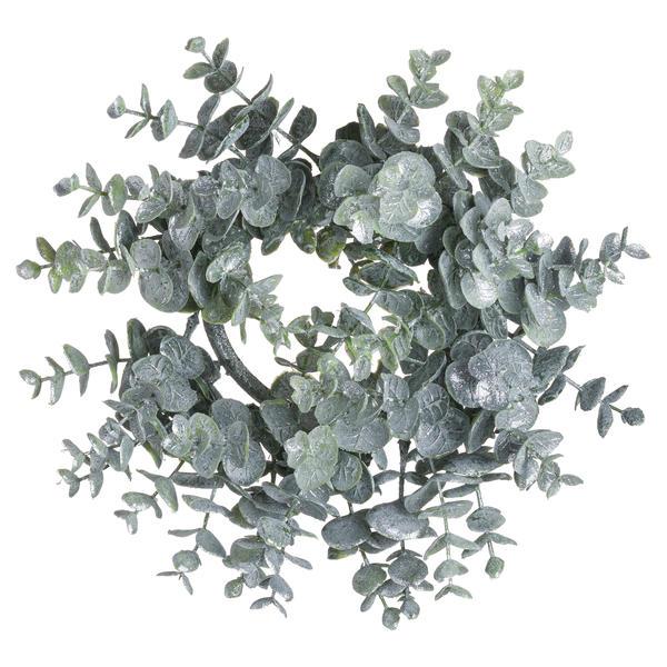 Frosted Eucalyptus Candle Wreath (Large)
