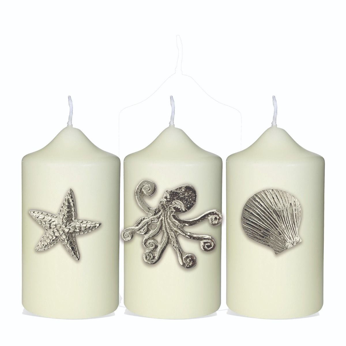 Set of Three Seashore Candle Pins