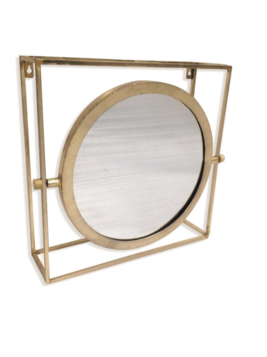 Orion Single Mirror - Antique Gold Finish
