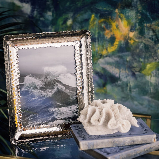 Large Photo Frame - Champagne Hammered